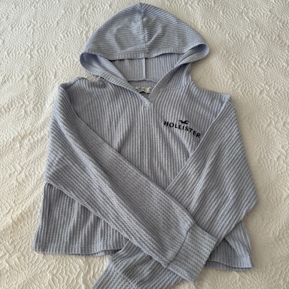 Light blue hooded sweater from Hollister